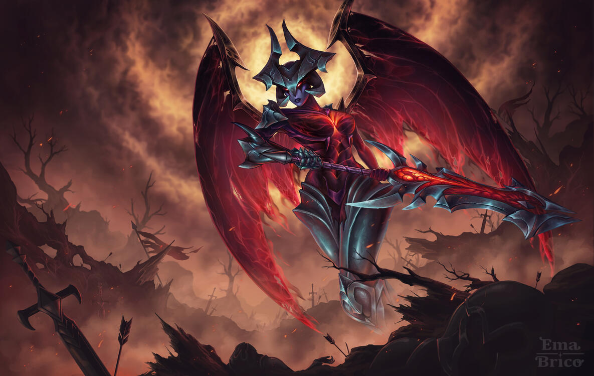 Genderbent Aatrox LoL Fan Art