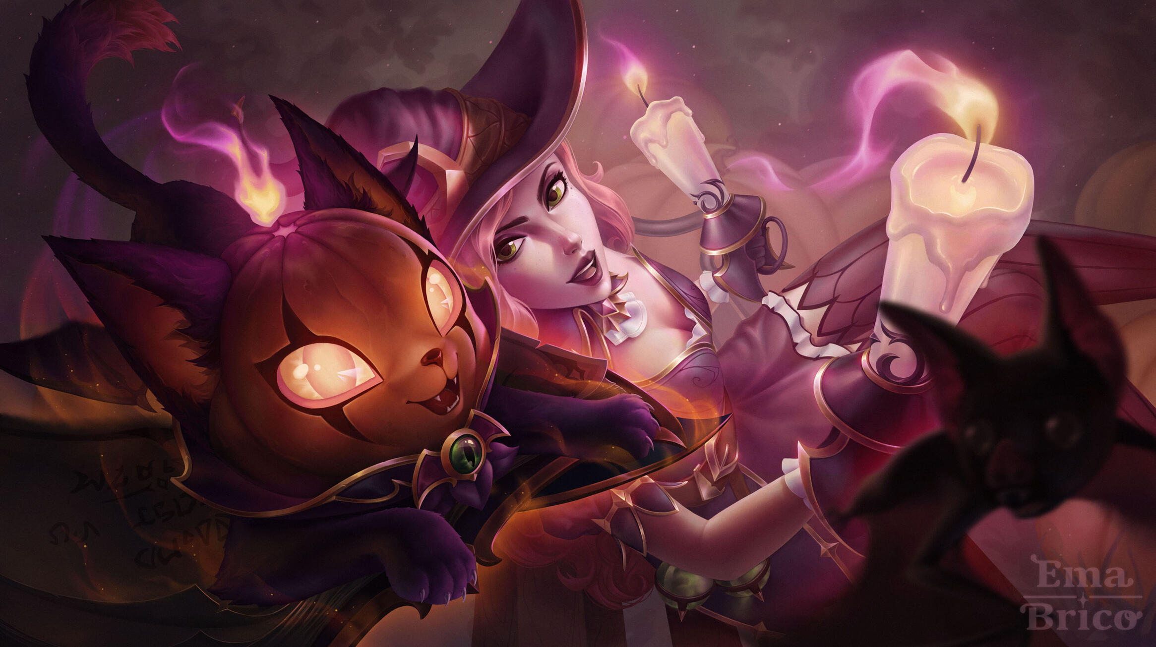 Bewitching Miss Fortune and Yuumi - League of Legends Fan Art
