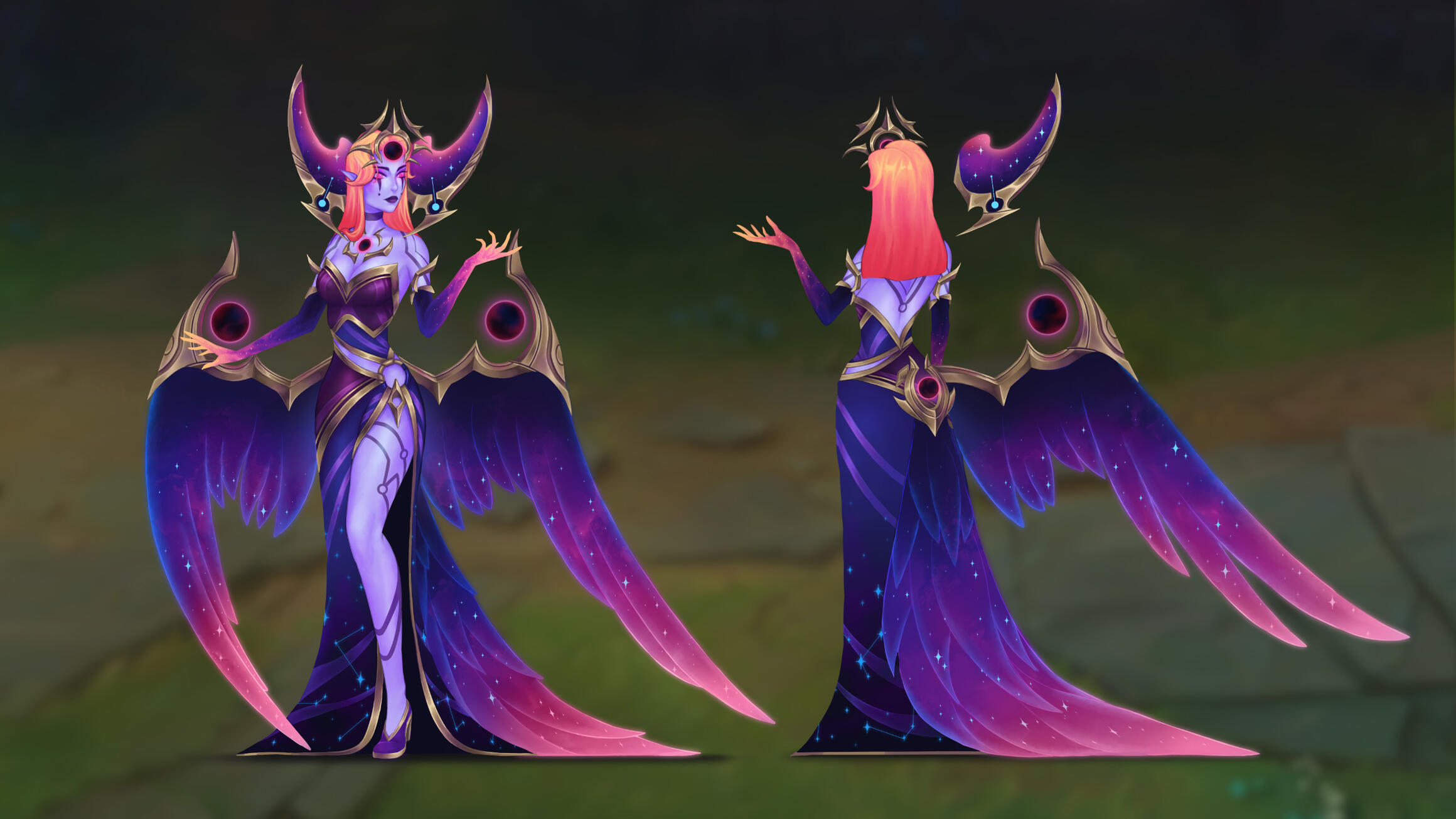 Dark Cosmic Morgana skin concept - League of Legends Fan Art
