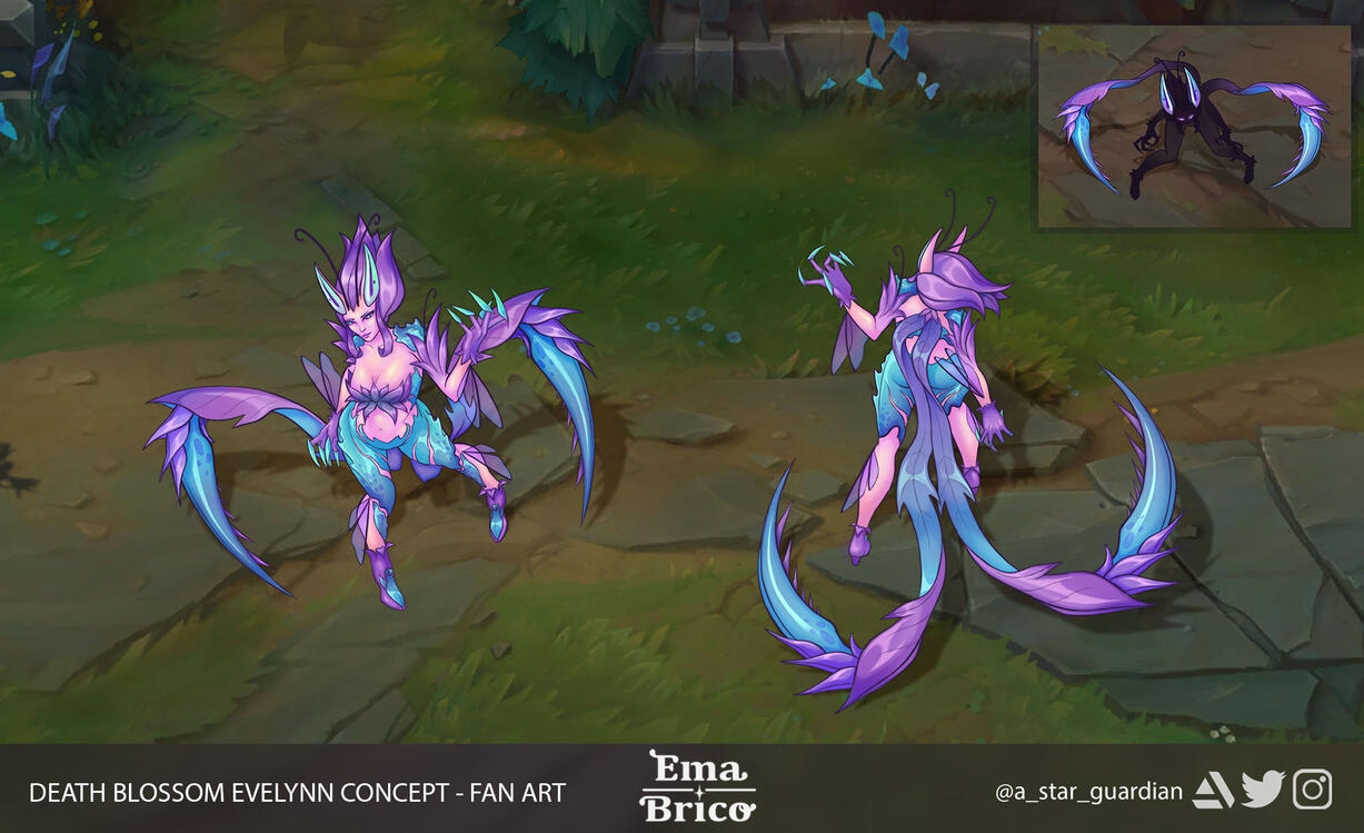 Death Blossom Evelynn LoL Fan Art